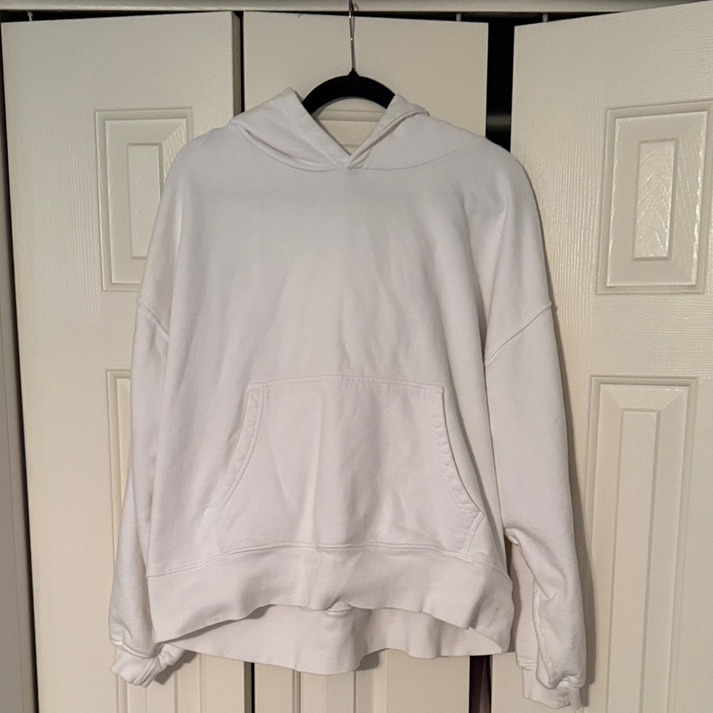 Daily Drills Oversized White Hoodie